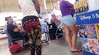 Busty leggings tease hidden curves begging for closer inspection pt 2