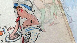 Vintage erotic art captures timeless sensual beauty in retro style