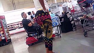 Busty leggings tease hidden curves begging for closer inspection pt 2