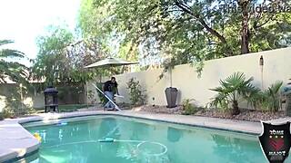 Pool Guy Rome Major Pounds Hottie Ashley Pink's Wet Pussy Cowgirl Style