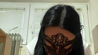 busty cougar milf stuffs wet pussy with dildo till squirting