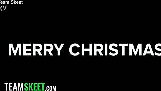 Stepsister Tits Grab for Decorating Blowjob for Cookies Christmas