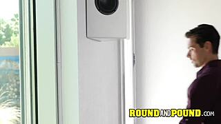 yo sarah banks' tight ebony ass bent over for white cock pounding 💦