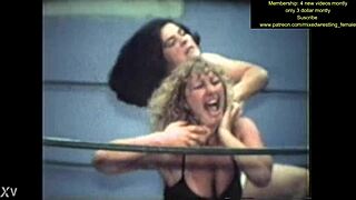 mixed wrestling match gets intense with fierce grappling and pins