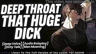 moaning wildly as boyfriend roughly face fucks and slaps during dirty cock worship