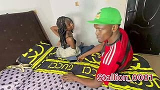 Skinny Ebony Teen Teases with Tight Creampie Ride