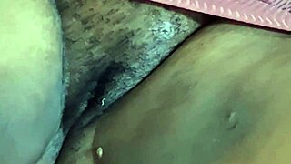 hairy cameltoe peeks from sexy old crone's amateur cuckold tease up close