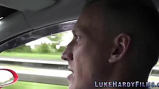 Inked Brit MILF SUCKS and TUGS Luke Hardy