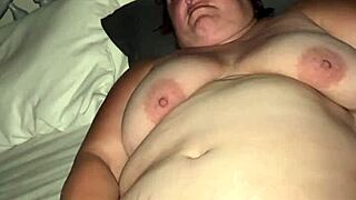 fat bbw shoves vibrator deep in pussy till tits shake orgasm