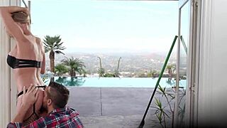 feeling neglected katie morgan seduces gardener cock while hubby away