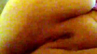 mzslippery fingers her fat shaved bbw pussy in the mirror