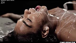 skinny latina cum slut ripped clothes extreme creampie squirt and facial cumflation