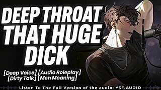 moaning wildly as boyfriend roughly face fucks and slaps during dirty cock worship