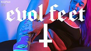 i know how weak you get from my sweaty socks on these sexy latina feet