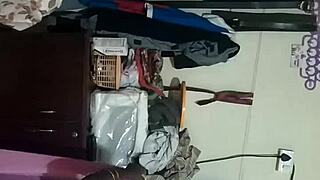 aunty sneaks out showing off her big tits like a total slut