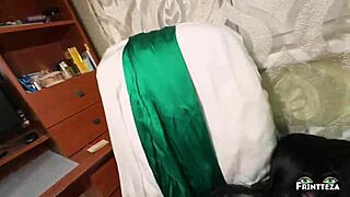 fucks petite milf doggystyle on chair huge creampie fills her pussy happy new year 🎉💦