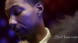 super hot ebony brunettes deepthroat ride monster bbc in wild 4some retro kissfest