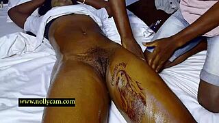 She showed up for pussy massage but got this huge cock instead?