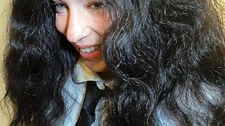 little schoolgirl's nervous but lets me pound her tight pussy before parents come home 😏🍑