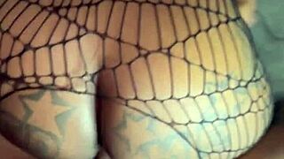 Sexy Ebony Stripper In Lingerie Rips Clothes For Big Black Cock Creampie And Wet Pussy Pounding