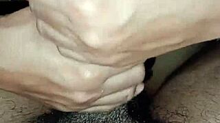 i catch stepbro jerking off and milk his cock with my big latina tits