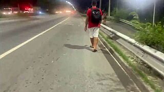 watch this cute brazilian wife flash and fuck old friend while hubby watches humiliated