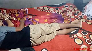 red saree bengali wife bends over for hardcore doggystyle pounding