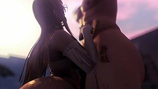 da teasing led to wild bent over doggystyle pounding