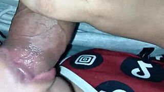 her deep throat swallows my entire throbbing cock till i can't hold back