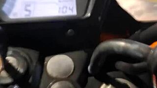 I stopped the bike in the alley and pumped cum straight in her slutty pussy