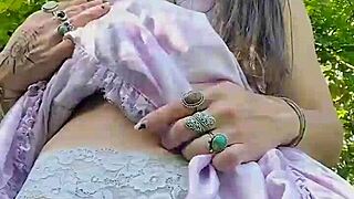 Let's tease outdoors in sundress session 2