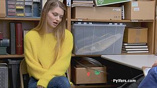 Huge Titty Thief Teen Blows Guard's Cock Deep! 😲🍆💦