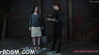 Fuck machine hammers bounded Euro slut missionary style relentlessly