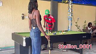 Skinny Ebony Teen Teases with Tight Creampie Ride