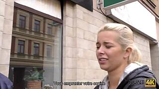 Dulce picks up cash for fingering blowjob in front of boyfriend