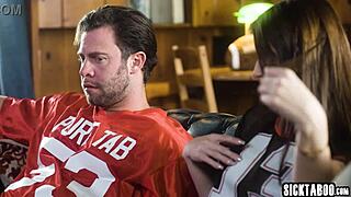 Stepdad's Heartache Turns to Hardcore Teen Blowjob and Fuck with Big-Titted Charly Summer