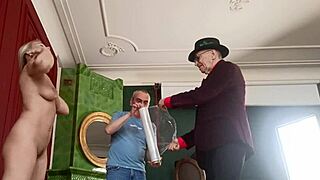 behind the scenes with sexy blonde playboy model shooting naked outdoors