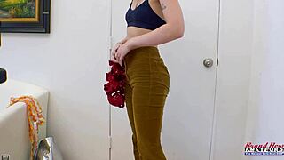 wendy the skinny coed sucks big cock then rims it deep before swallow