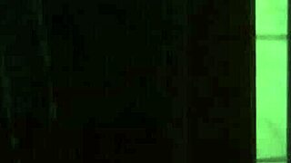 grainy retro blue film captures raw 70s bedroom fuck session