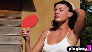 Craving Laura Devushcat's Small Tits in Playboy Lingerie?