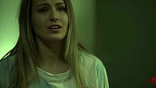 i tease her small tits and wet pussy before we scissor passionately in this romantic lesbian play