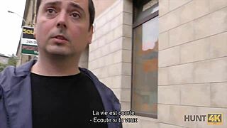 Dulce picks up cash for fingering blowjob in front of boyfriend