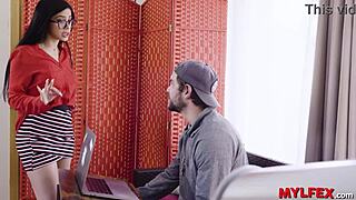 Sweet Spanish MILF gets blackmailed into anal toy play and bareback assfucking by house boy