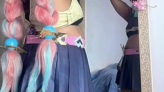 Varesa preps Genshin cosplay shaking huge ebony bbw ass cheeks.