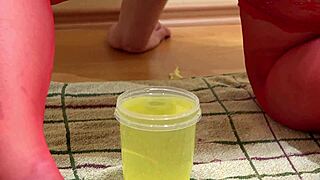 Hairy BBW Pees Doggy in Fetish Compilation Bent Over Big Ass