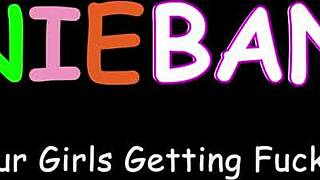 big cock rips my shaved pussy while natural tits bounce wild