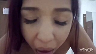 friends ignite romance with cute brunette's big tits in miami