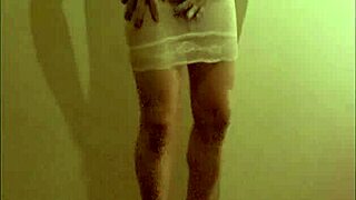 crossdresser maria slays in white nylon panties and high heels 👠💋🔥