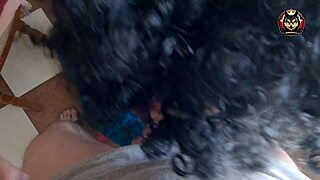 Watch this hot milf tease with slow motion head on massive cock close-up