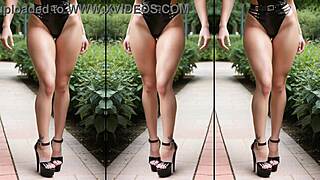 Cum blasts high heels, sexy legs and feet in public mess!!